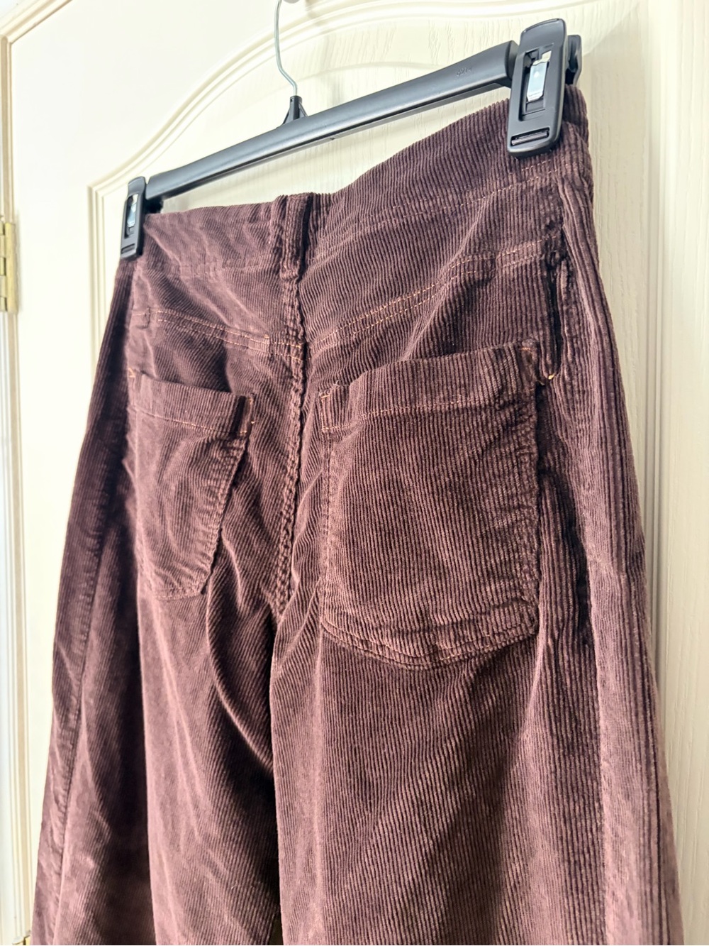 Pilcro Anthropologie Adi Corduroy Mid Rise Brown Flare Jeans, Size 28 - Picture 7 of 14